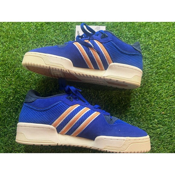 NY Mets Adidas Rivalry Low 86 NYC Blue Orange Mens Size 8 Shoes Baseball MLB - Picture 2 of 9